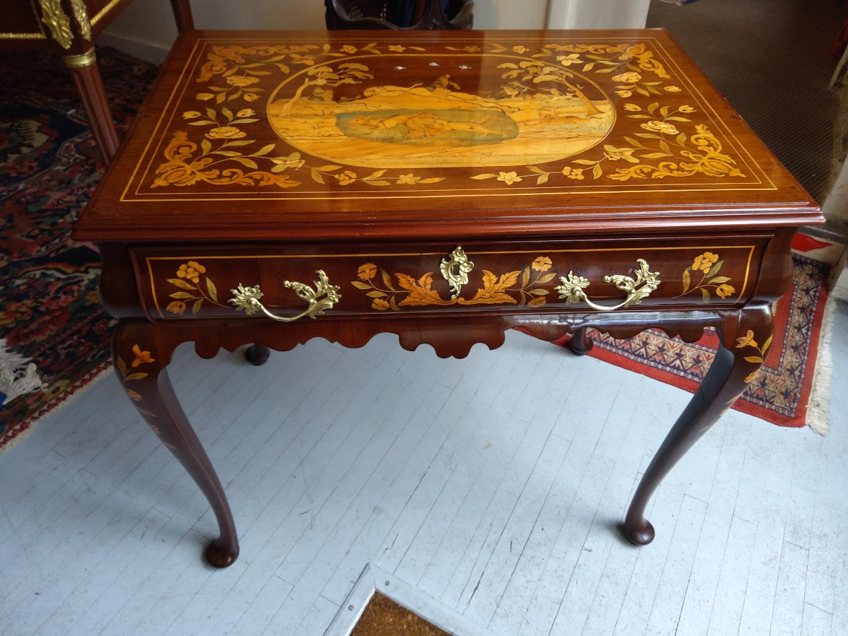Dutch Marquetry Side Table, Late 18th Century